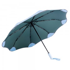OVIDA 3 folding automatic umbrella new design color coating umbrella
