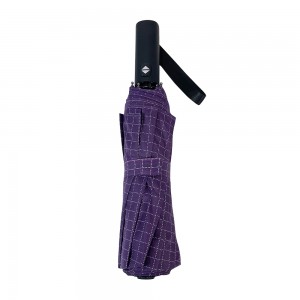 Ovida Hot Sale High Quality Umbrella Windproof 3 Fold UV Block Souvenir Sun Purple Umbrella Custom Logo Print Sunny Rain Umbrella