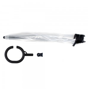 Ovida 2022 Hot Sale New Design C Shape Handle Dog Umbrella With Leash Transparent Umbrella For Small Dogs