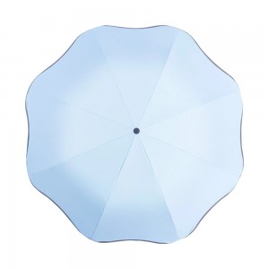 OVIDA 3 folding automatic umbrella new design color coating umbrella
