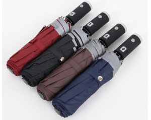 Ovida Popular Item Battery Upside Down Flashlight Inverted Umbrella with LED Light 3 folding compact umbrella