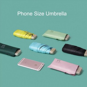 چتر زنانه Ovida مدل Sombrillas Compact Rain، مینی کپسول تاشو جیبی، چاپ لوگو سفارشی، چتر 5 تایی فوق العاده سبک و ارزان