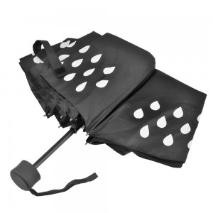 OVIDA 3 folding magic water change color umbrella with custom logo design