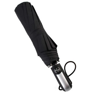 Ovida Full Automatic Umbrella Men's Retro Wood Handle Three Fold Ten Bone Umbrella Business Business Na-eme ka Ifufe Na-eguzogide