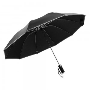OVIDA 3 folding special umbrella reflective type edge and LED light umbrella