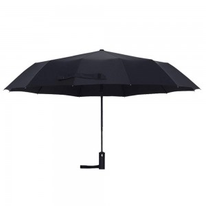 OVIDA 3 folding automatic umbrella windproof 12 strong ribs large umbrella