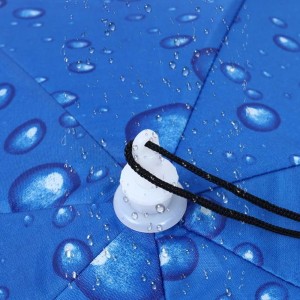 Ovida Portable double folding outdoor fan for head galvanized cold small cooling parasol with led light hat umbrella for fishing