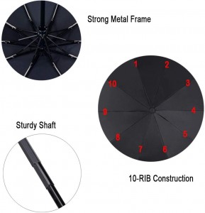 Ovida Spot 27 Inch 10 Bone Three Fold Fully Automatic Safety Explosion-Proof Solid Color Automatic Sunny Commercial Advertising Umbrella