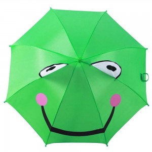 Ovida Export Quality automatic J shape Handle Lightweight Cartoon 3D kids Umbrellas