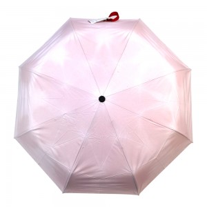 OVIDA Custom Logo Waterproof Windproof Color Changing Rain Umbrella 3-Folding UV Protection Auto Open Travel Umbrella