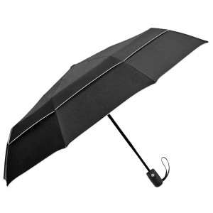 Ovida Vinyl Sun Protection 10 Bone Fully Automatic 3 Fold Umbrellas Folding Men and Women Double layer Umbrella