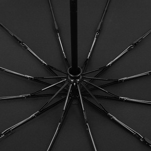 OVIDA 3 folding automatic umbrella windproof 12 strong ribs large umbrella