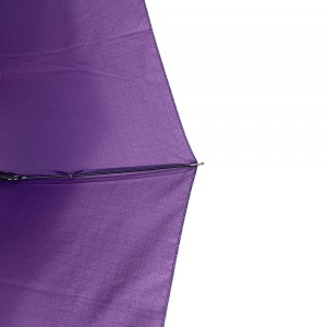 Ovida Hot Sale High Quality Umbrella Windproof 3 Fold UV Block Souvenir Sun Purple Umbrella Custom Logo Print Sunny Rain Umbrella