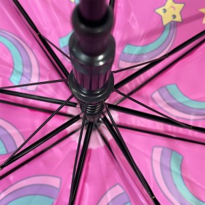 I-Ovida engabizi kakhulu ye-PVC ezenzekelayo yabantwana I-clear silk print unicorn Umbrella Paraguas Parapluie Sombrillas yabantwana