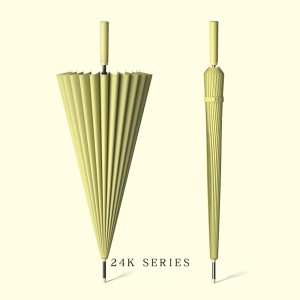 Ovida Japanese Long Handle Umbrella Anti-Storm Large Size Dual-Use 24 Bone Automatic Umbrella with Straight Shank