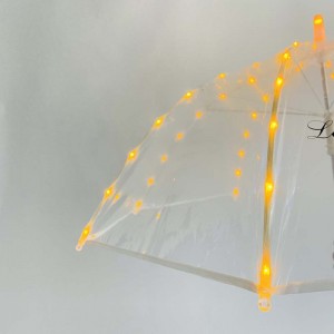 ਓਵੀਡਾ ਕਸਟਮ ਸਟਾਰ ਆਕਾਰ ਪਾਰਦਰਸ਼ੀ LED ਛੱਤਰੀ