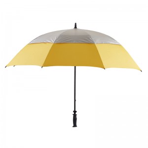Ovida Manual Hand Opening Custom Anti-UV Double Layer Windproof Golf Umbrella