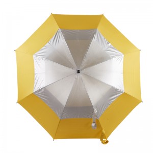 Ovida Manual Hand Opening Custom Anti-UV Double Layer Windproof Golf Umbrella