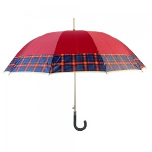 25 inch 8 ribs super windproof fiberglass ribs pongee fabric straight umbrella