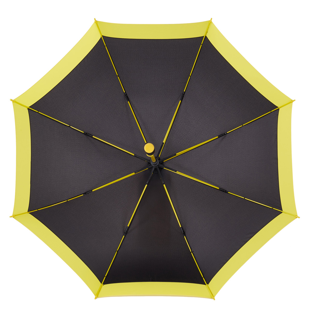 Chinese Professional Straight Umbrella Rubbered - Ovida Custom Design Black And Yellow Full Fiberglass Windproof 54inch Golf Umbrella – DongFangZhanXin detail pictures
