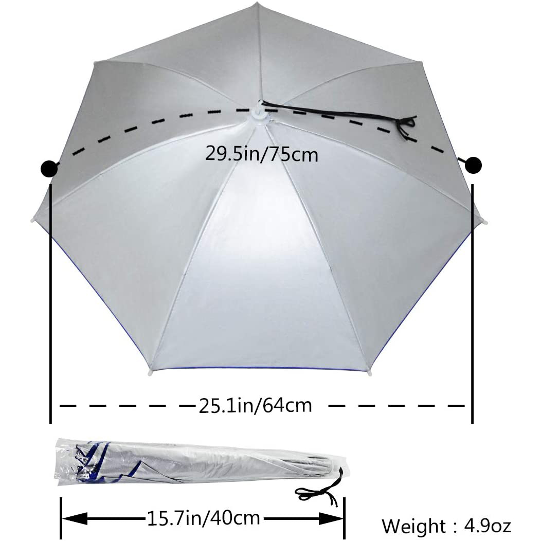 Cheapest Price Small Umbrella For Lady - 25 inch Hands Free Cap Umbrella for Adults Gardening Sunshade Outdoor Head wear – DongFangZhanXin detail pictures