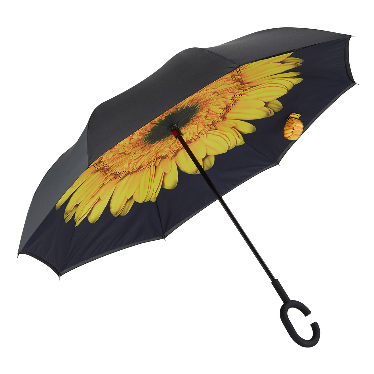 factory customized Peach Umbrella - Manual Open C Hook Handle Double Layer Reverse Umbrella – DongFangZhanXin detail pictures