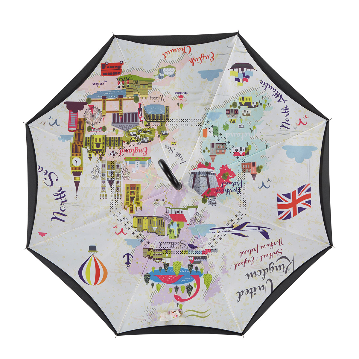 factory customized Peach Umbrella - Manual Open C Hook Handle Double Layer Reverse Umbrella – DongFangZhanXin detail pictures
