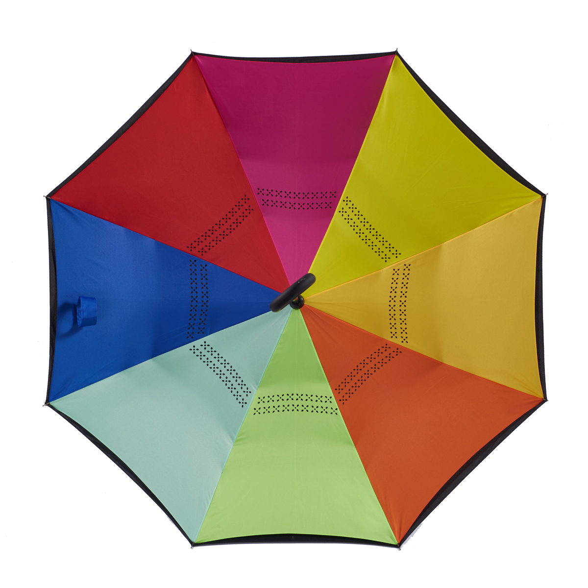 factory customized Peach Umbrella - Manual Open C Hook Handle Double Layer Reverse Umbrella – DongFangZhanXin detail pictures