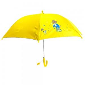 Paraugas infantil recto automático Ovida con corredor de tecido Polypongee de fibra de vidro, paraugas infantil amarelo bonito