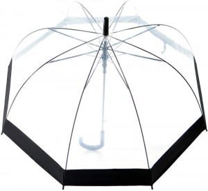Ovida Popularny, łatwy w użyciu, automatycznie otwierany parasol plastikowy w kształcie litery J z PVC, przezroczysty, tani, dziecięcy parasol
