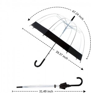 I-Ovida Magic Transparent Sublimation Plastic Handle Promotion Waterproof Child Poe Umbrella Iyathengiswa