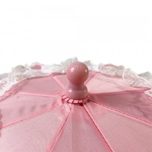 Ovida 19 Zoll rosa Spitzenregenschirmer mat Pfeif Marken-OEM Sécherheetsschirm