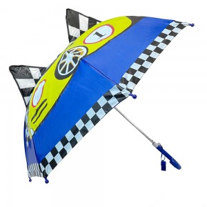 Ovida 2022 Cute Cartoon Umbrella Children Creative 3D Model Ear Kids with car logo Umbrella