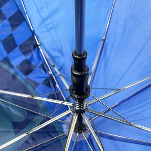 Ovida Hot sell Automatic Open Umbrella Car Pattern Cute Custom Logo Plastic J Shape Blue Kid Umbrella with Ear