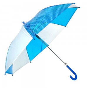 Guarda-chuva Ovida de 19 polegadas com abertura automática, design simples, em POE/PVC, com impressão personalizada e cabo de plástico transparente.