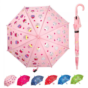 Ovida Unique lovely personalized pink cake cute design customised magic children’s cheap kids umbrella
