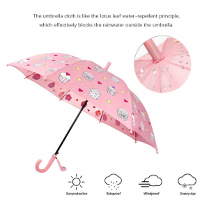 Ovida Unique lovely personalized pink cake cute design customised magic children’s cheap kids umbrella