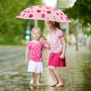 Ovida Unique lovely personalized pink cake cute design customised magic children’s cheap kids umbrella