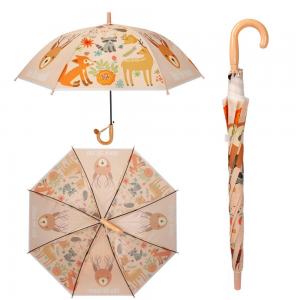 Ovida customised design kids umbrella lotus leaf for 19inch 8ribs super windproof and safety umbrella