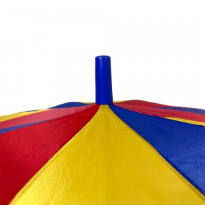 Ovida Kids Umbrella Colorful Fabric With Logo Customized Plastic J Shape Handle Umbrella For Children