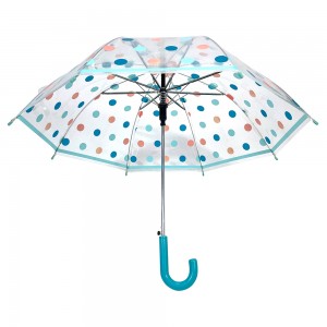 Ovida Kids Umbrella Hot Sell POE Umbrella Printing On Colorful Polka Dot Pattern High Quality