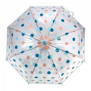 Ovida Kids Umbrella Hot Sell POE Umbrella Printing On Colorful Polka Dot Pattern High Quality