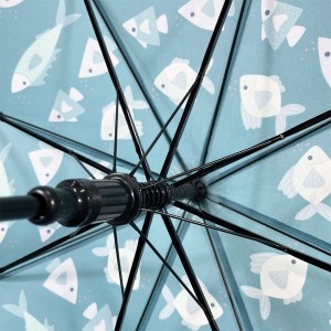 Ovida Kids Umbrella Printing With Fish And Sea Pattern Custom Umbrella With Logo