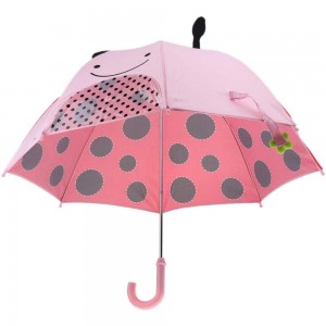 Ovida Custom children clear umbrella for kids with digital prining flower bangle strap for full body smile umbrella