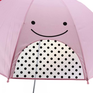Ovida Custom children clear umbrella for kids with digital prining flower bangle strap for full body smile umbrella