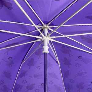 Ovida Attractive Purple Fairy Magic girls umbrella with anti-drip pongee cover meets water changer colors umbrella