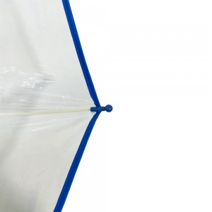 Paraugas transparentes de burbulla recta transparente de PVC POE con impresión de logotipo personalizado promocional barato de Ovida para nenos