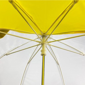 Paraugas transparentes de burbulla recta transparente de PVC POE con impresión de logotipo personalizado promocional barato de Ovida para nenos
