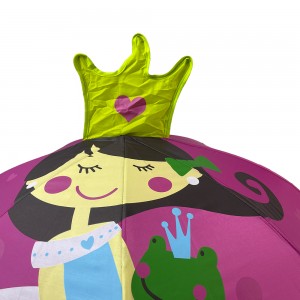Detský dáždnik Ovida s 3D vzorom a novým dizajnom, logom a princeznou, prispôsobený pre dievčatá