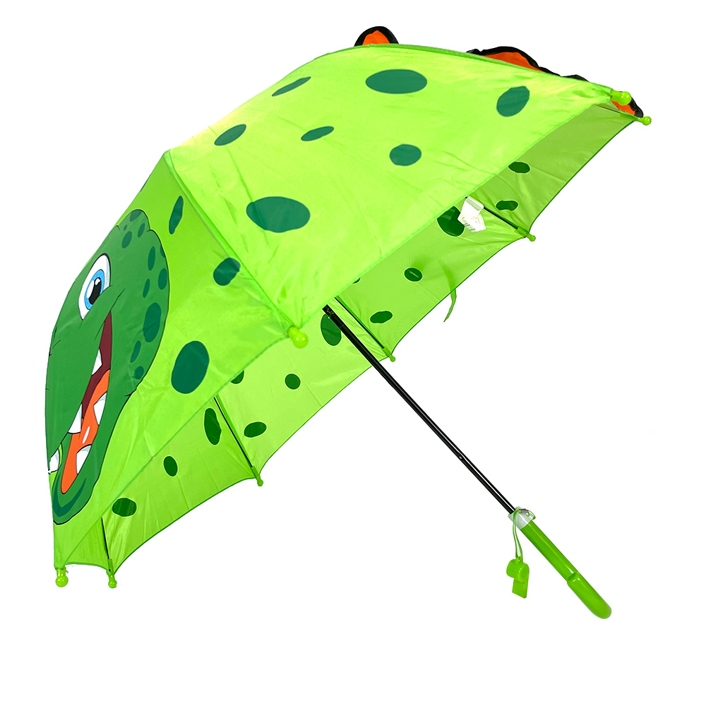 OVIDA 3D Green Dinosaur Kids Umbrella Special Metal Frame Children Umbrella